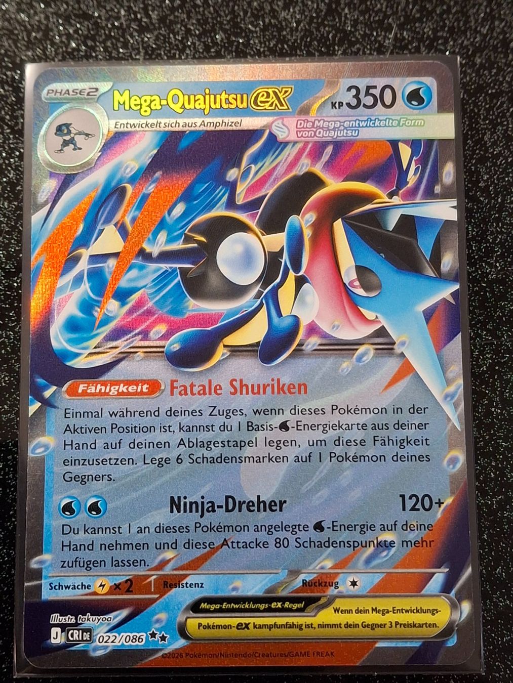 Pokémon Sammelbilder & Trading cards: Wachsendes Chaos / Mega-Quajutsu ex 022/086 DE – Neu (gemäss Beschreibung) aus Zug von Vorphalak