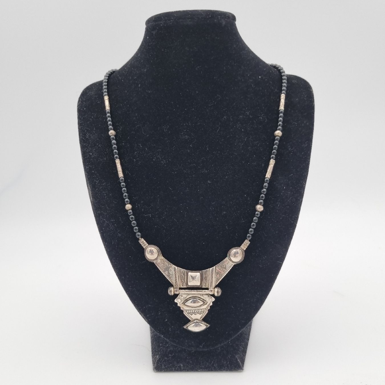 Catenine: Tuareg Silberkette mit Onyx – Usato da Kölliken venduto da ter_lkc7