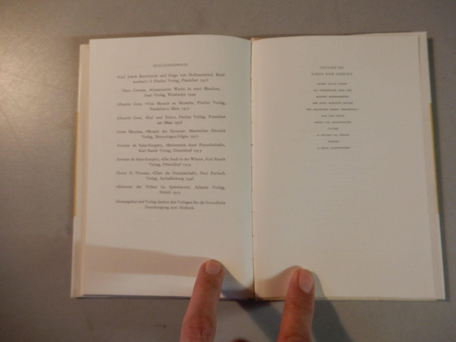 Libri: Buch "Freund sei einer dem andern" Freundschaft Zitate Sp... – Usato da Erstfeld venduto da Mario_boe0 8
