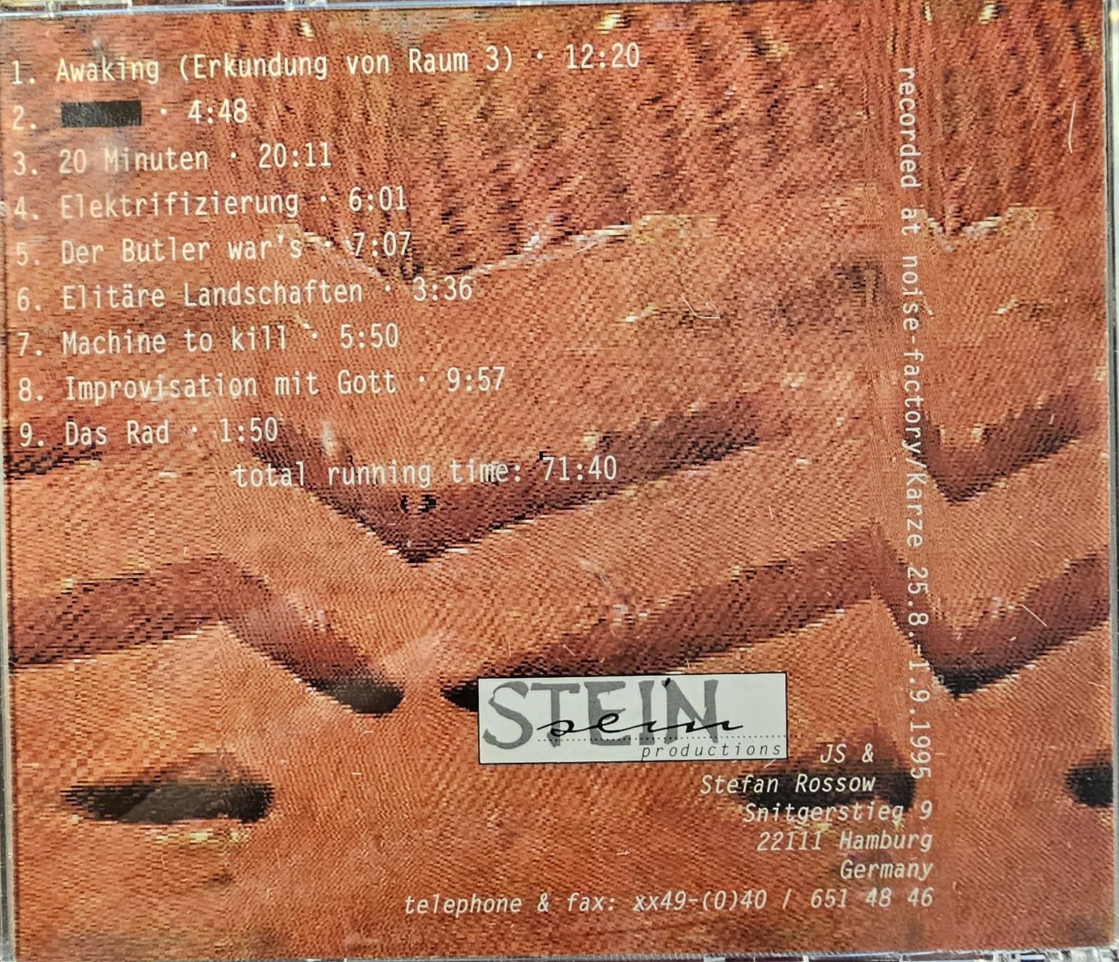 CDs: Various – Noise-Factory 1995 – Gebraucht aus Wahlen b. Laufen von Cg10 1