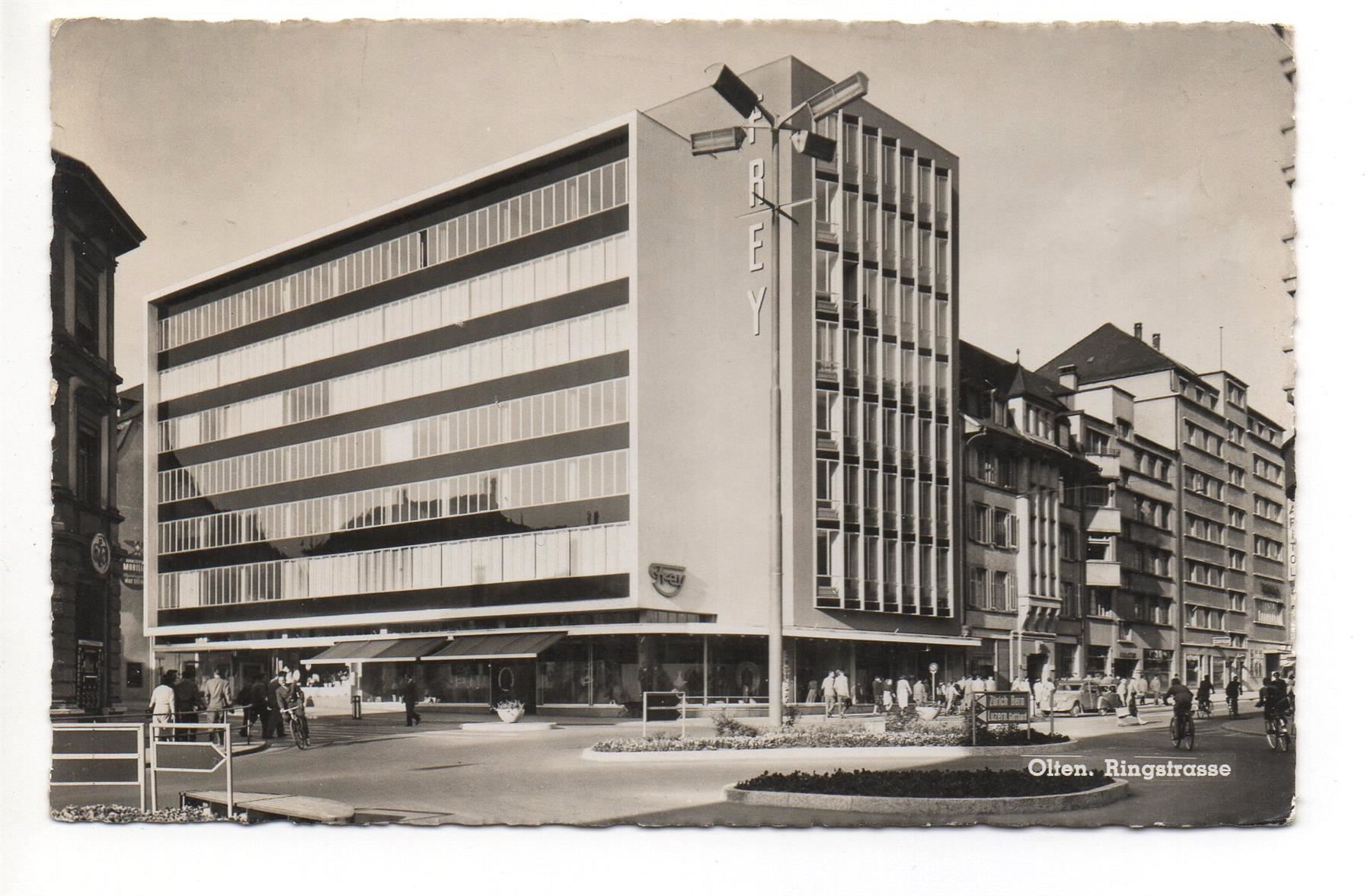 Cartoline postali: OLTEN Ringstrasse - Gebäude Frey – Usato da Jona venduto da philajona