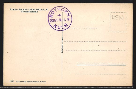 Cartoline postali: AK Brienz /BE, Wirtschaft Rothorn-Kulm – Usato da Berlin venduto da bartko-reher 1