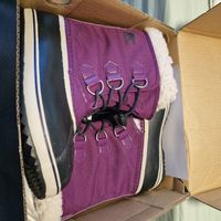 Sorel Yoot Pac Nylon WP Stiefel lila Grösse 34 neu OVP