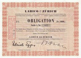 Labico AG Schweizerische Leuchtwegweiser, Zürich - 1957