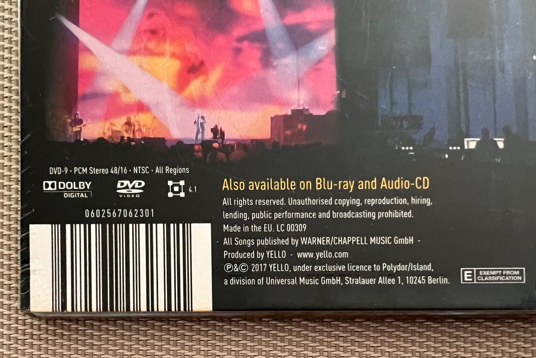 Tutti i DVDs: Yello - Live in Berlin / DVD , OVP – Nuovo e nell'imballaggio originale da Schaffhausen venduto da Mond689 2