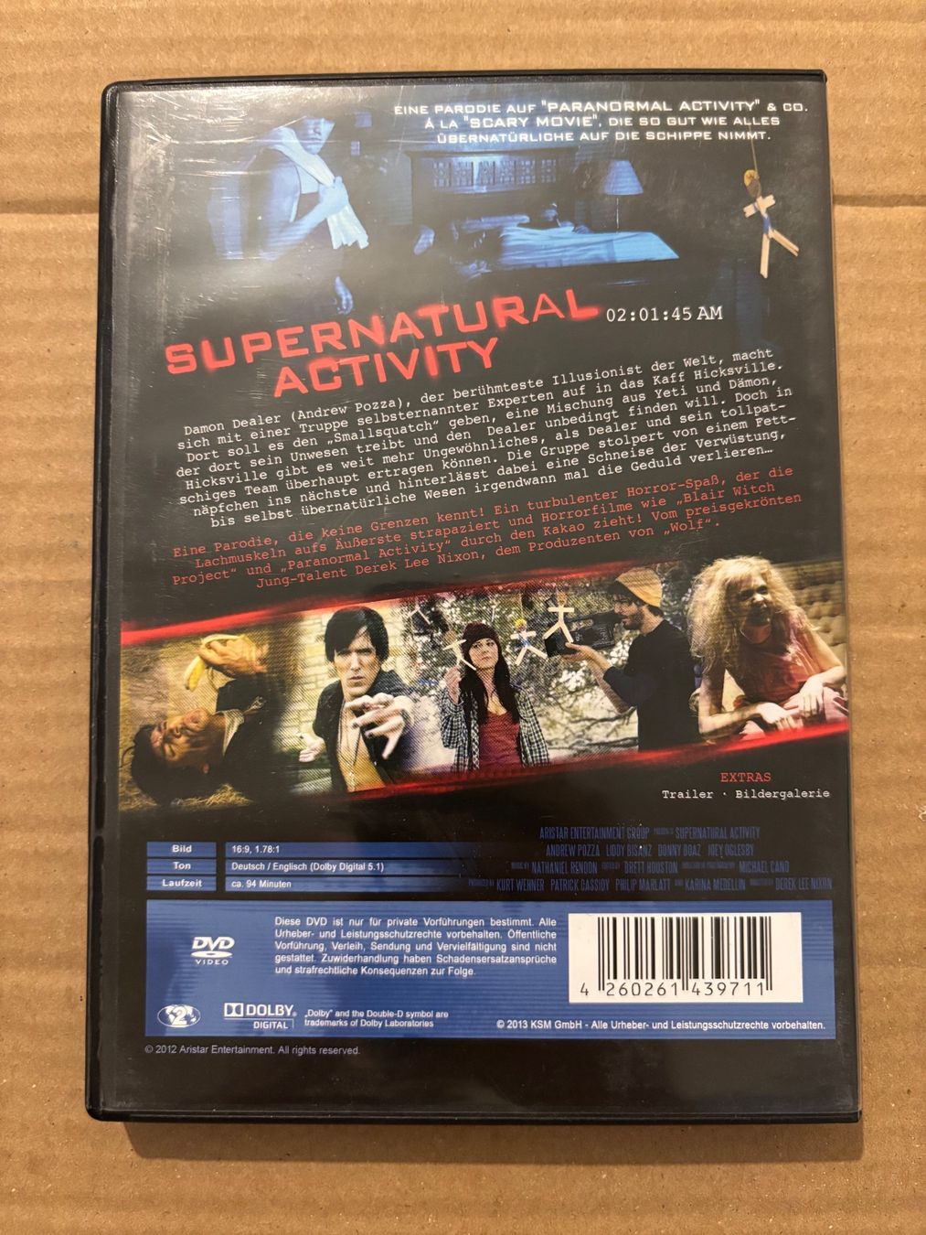 Alle DVDs: Supernatural Activity - Parodie Paranormal Activity DVD – Gebraucht aus Pfäffikon ZH von Emporos_42 1
