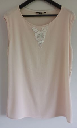 Elegante Damenbluse Pailletten Gr. 44 Rosé