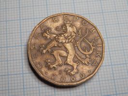 Tschechische Republik 20 Kronen, 2000 Millennium - Jahr 2000