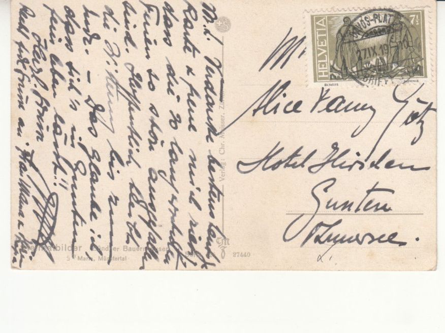 Cartoline postali: Sta Maria 1919 – Usato da Bürglen TG venduto da StampGraf 1