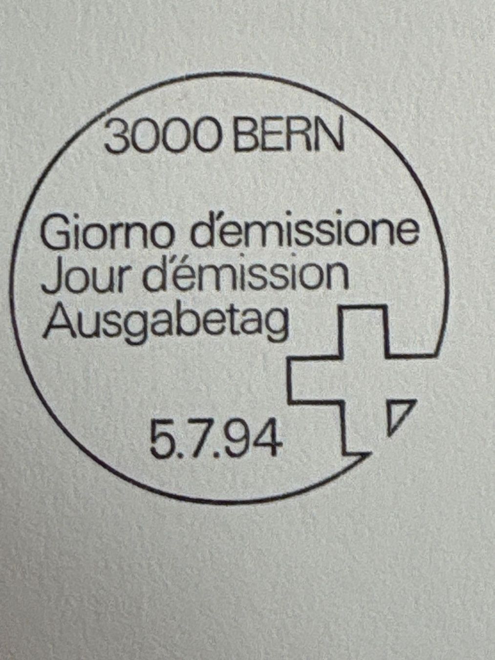 Tutti i francobolli: Kuvert der Schweizerischen Post, Ersttag 5.7.1994, Top! – Usato da Ibach venduto da lisch3 3