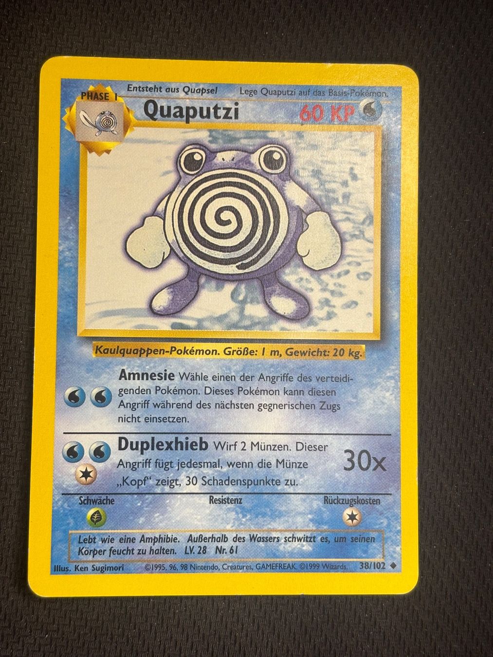 Pokémon Carte collezionabili: Pokemon Quaputzi 38/102 WOTC Base Set DE – Usato da St. Gallen venduto da KantoKarten