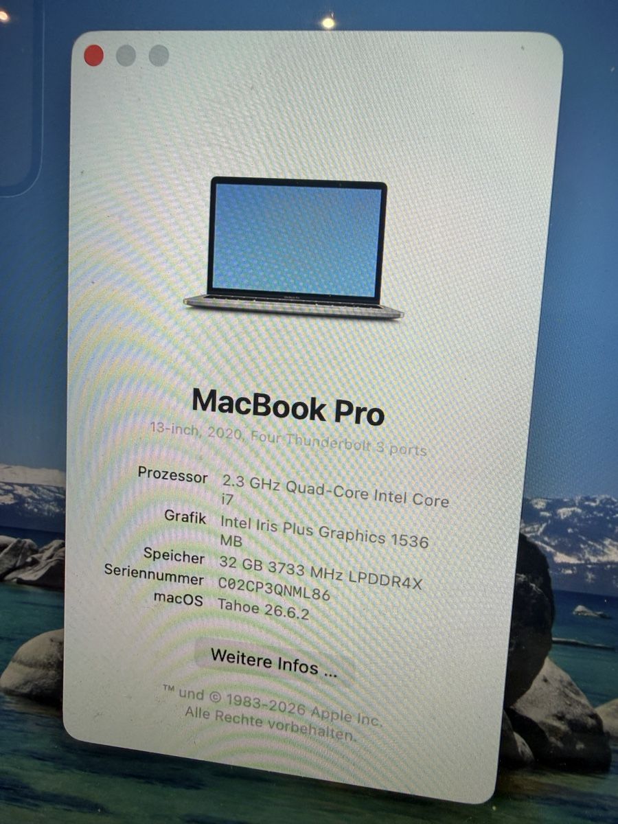 Apple Notebook: Macbook Pro 2020 – Usato da Wangen b. Olten venduto da Thomiverkauft 5