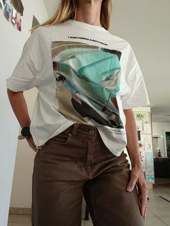 T-SHIRT OVERSIZE BERSHKA IMPRIMÉ XS
