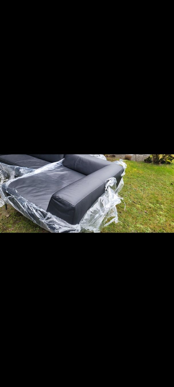 Divani: Echtledersofa / Wohnlandschaft, neuwertig, schwarz – Nuovo (secondo la descrizione) da Niederlenz venduto da DaveDasWahnsinn 2