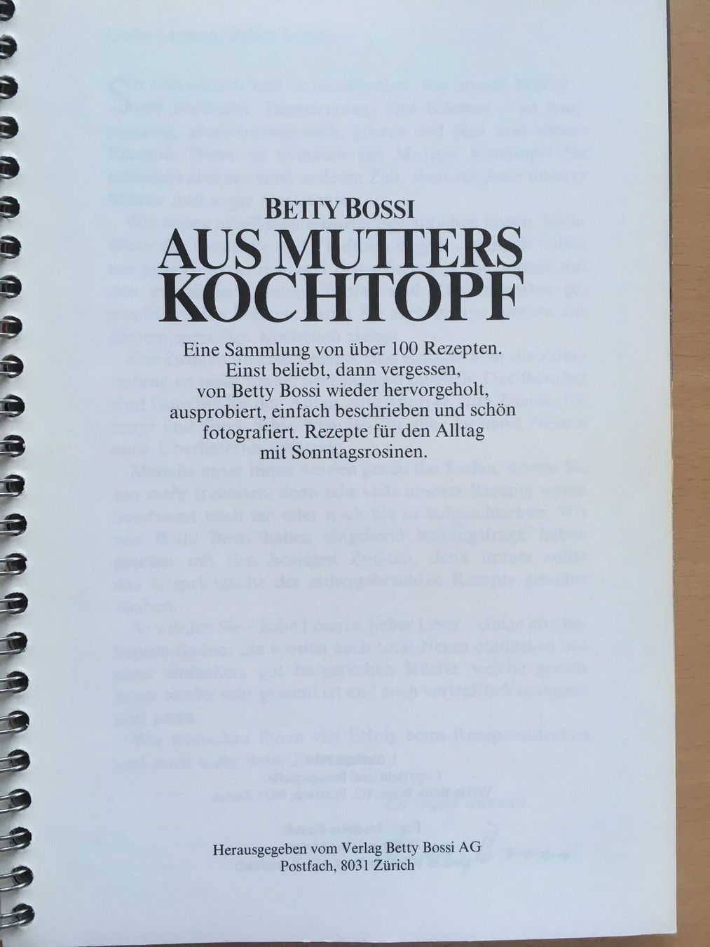 Libri: Aus Mutters Kochtopf; Betty Bossi – Nuovo (secondo la descrizione) da Grenchen venduto da Kogi7 1