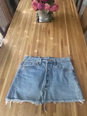 Mini jupe jeans bleu Levi’s 501