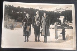 Karte vom Eisfest in Arosa 1928
