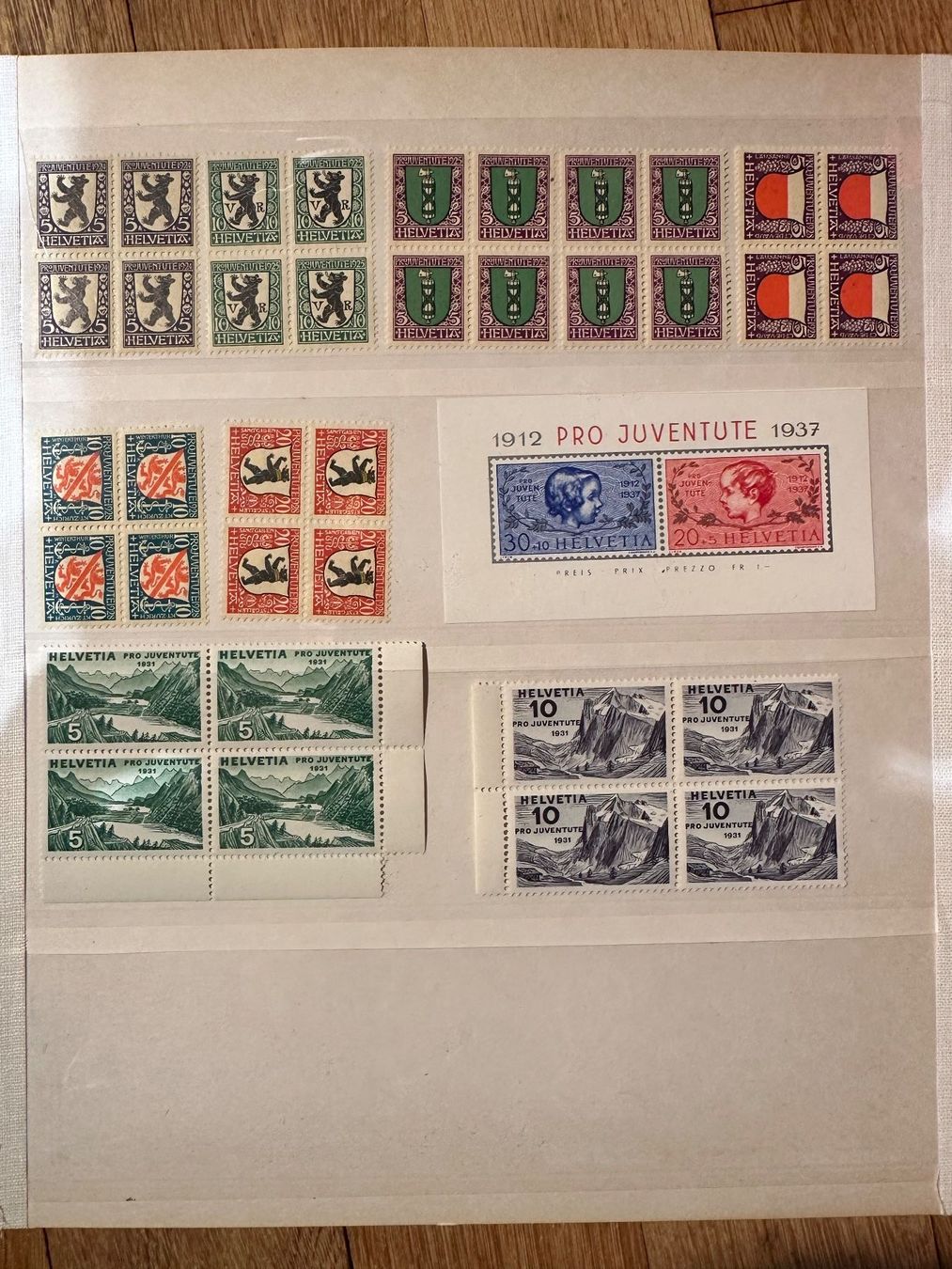 Tutti i francobolli: Pro Juventute ab 1924 Postfrisch Sammlung – Usato da Stettfurt venduto da 2442