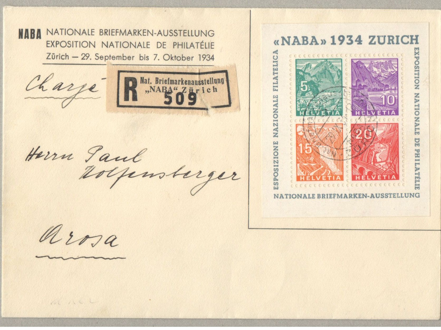 Tutti i francobolli: Naba Block 1934 – Usato da Echichens venduto da Topfila