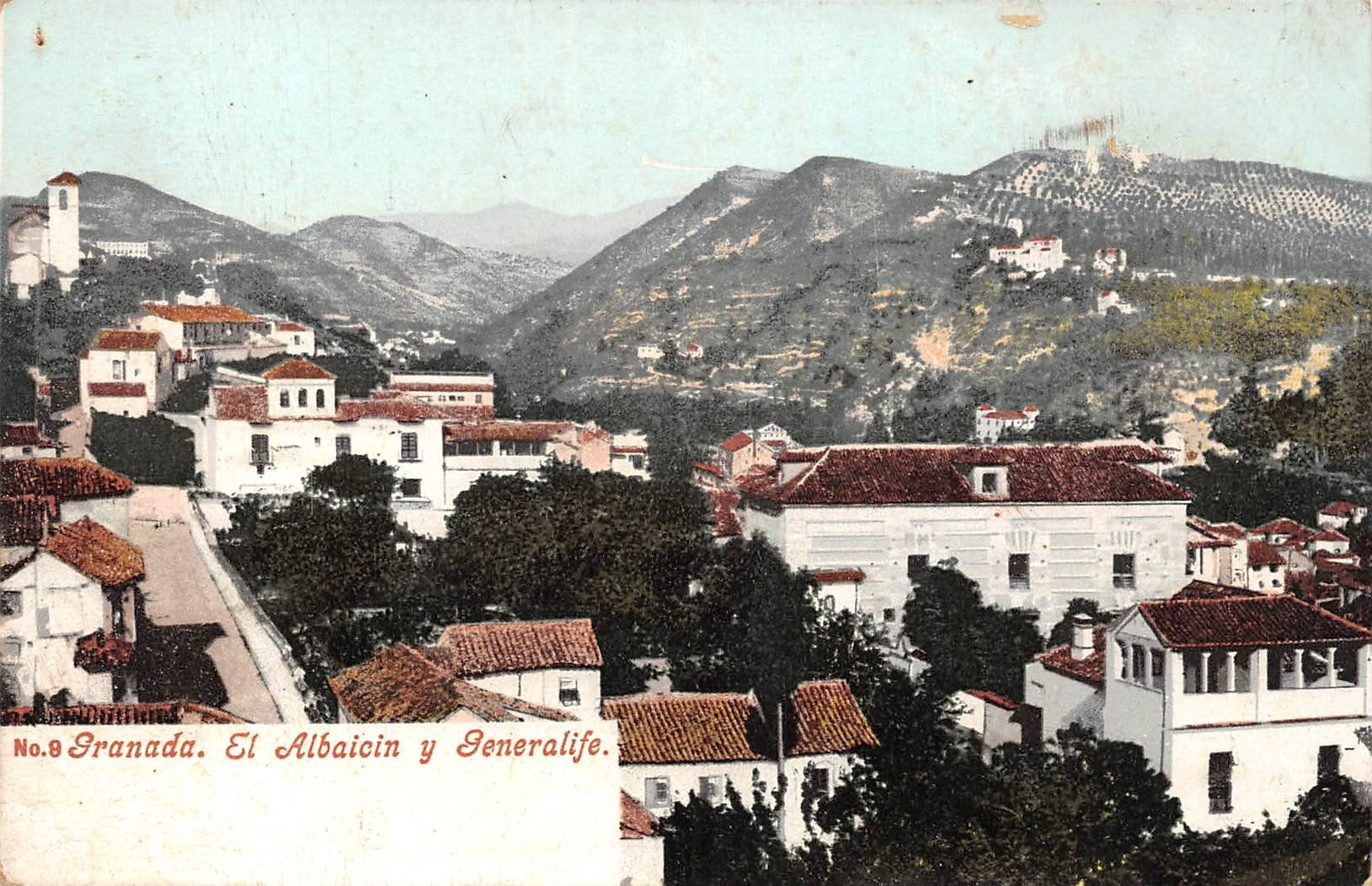 Cartoline postali: Granada, El Albaicin – Usato da Ottikon b.Kemptth. venduto da Neptun1974