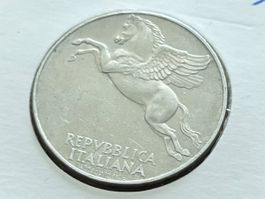 Republik Italien 10 Lire 1949 R vzgl + Pegasus + Olivenzweig