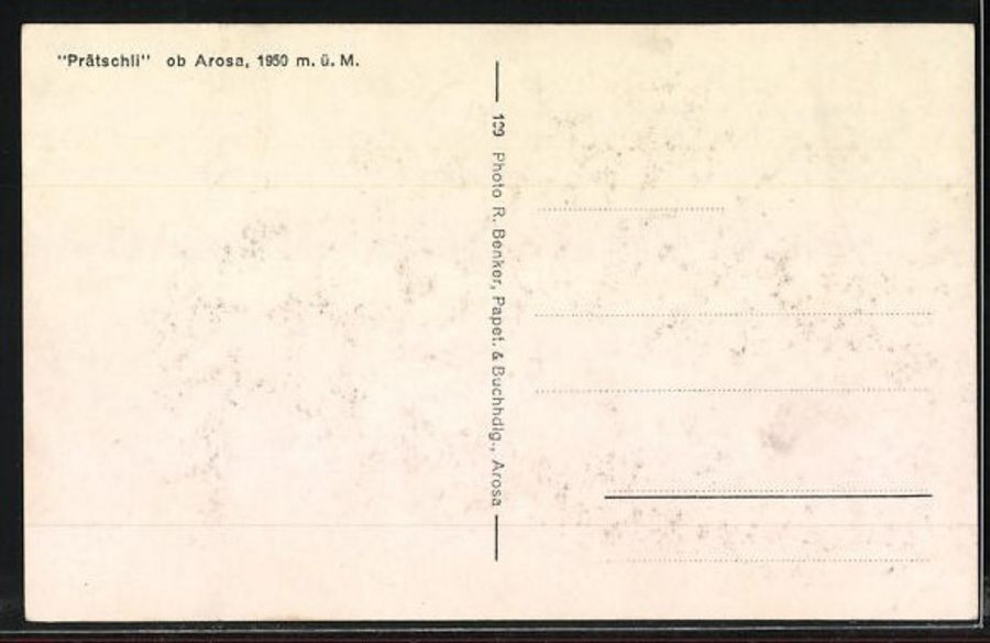 Ansichtskarten: Prätschli ob Arosa, um 1940 – Gebraucht aus Frauenfeld von POML 1