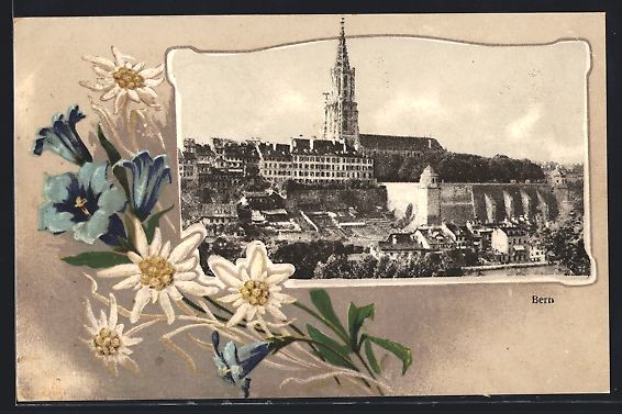 Ansichtskarten: AK Bern, Ortsansicht mit Münster, 1908 – Gebraucht aus Berlin von bartko-reher