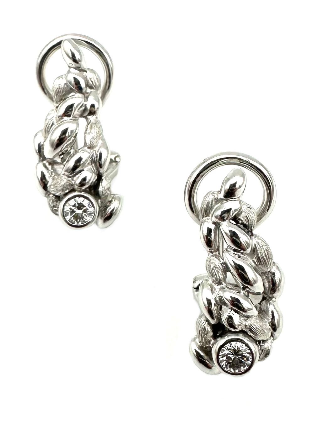 Gilbert Albert Ohrringe & -stecker: GILBERT ALBERT. Boucles d'oreilles or blanc et diamants – Gebraucht aus Renens VD von Diademe.sarl 1