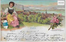 Zug - Zugerin - Alpenrose - Litho