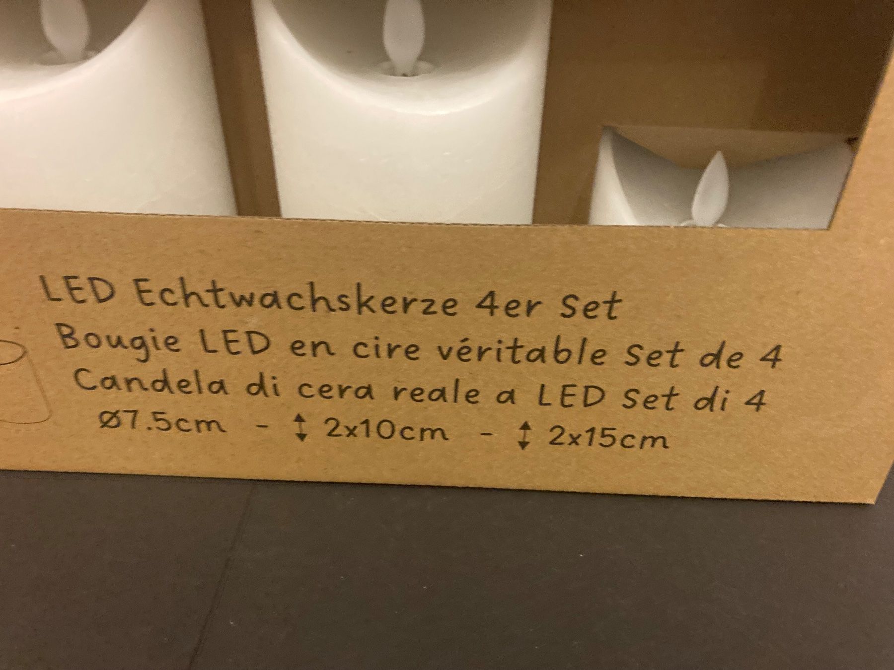Candele: LED Kerzen Set, 4 Stück, weiss, mit Timer Funktion – Nuovo e nell'imballaggio originale da Neuenhof venduto da jorogo 2