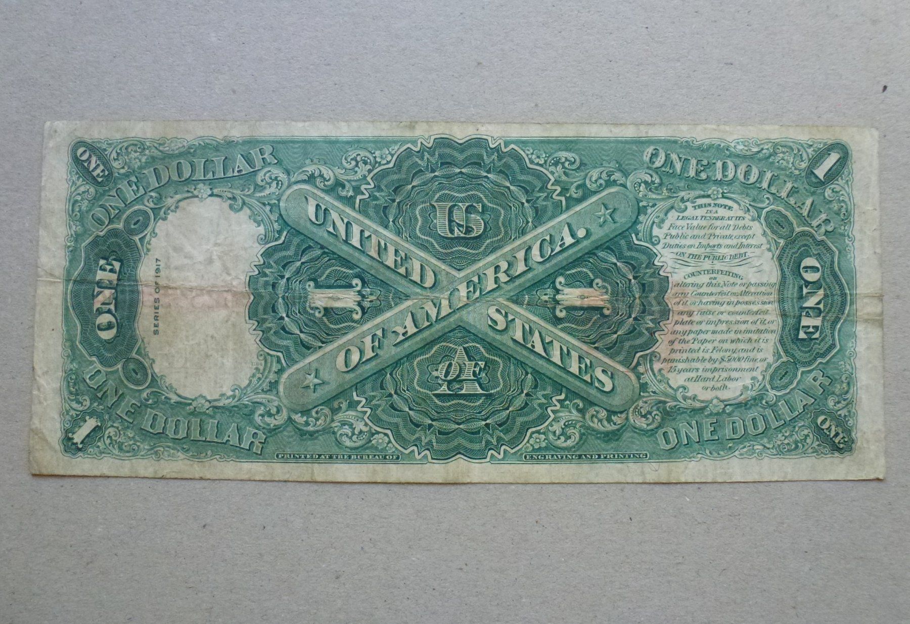 Banconote: USA ++ 1 Dollar 1917 – Usato da Walkringen venduto da Casablanca777 1