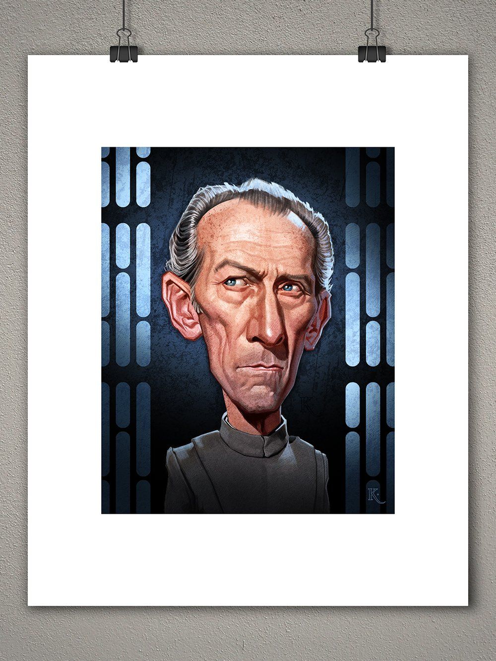 Foto & Immagini: Kunstdruck - Peter Cushing Karikatur - Star Wars Parodie – Nuovo e nell'imballaggio originale da Bülach venduto da chr_fdw8