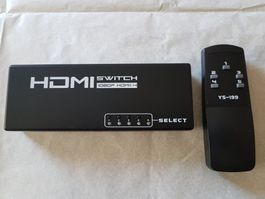 HDMI switch 1080 1.4 avec télécommande  5 IN TO 1 OUT (d)