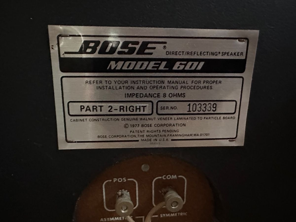 Bose Lautsprecher: Bose Model 601 Direct/Reflecting Lautsprecher Paar Gebraucht – Gebraucht aus Stettlen von Christian80 1