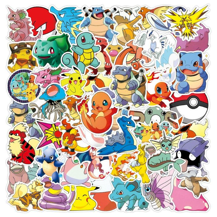 Sticker: 50 stk. Aufkleber Pokemon – Nuovo e nell'imballaggio originale da Uerkheim venduto da Kaufoption 3