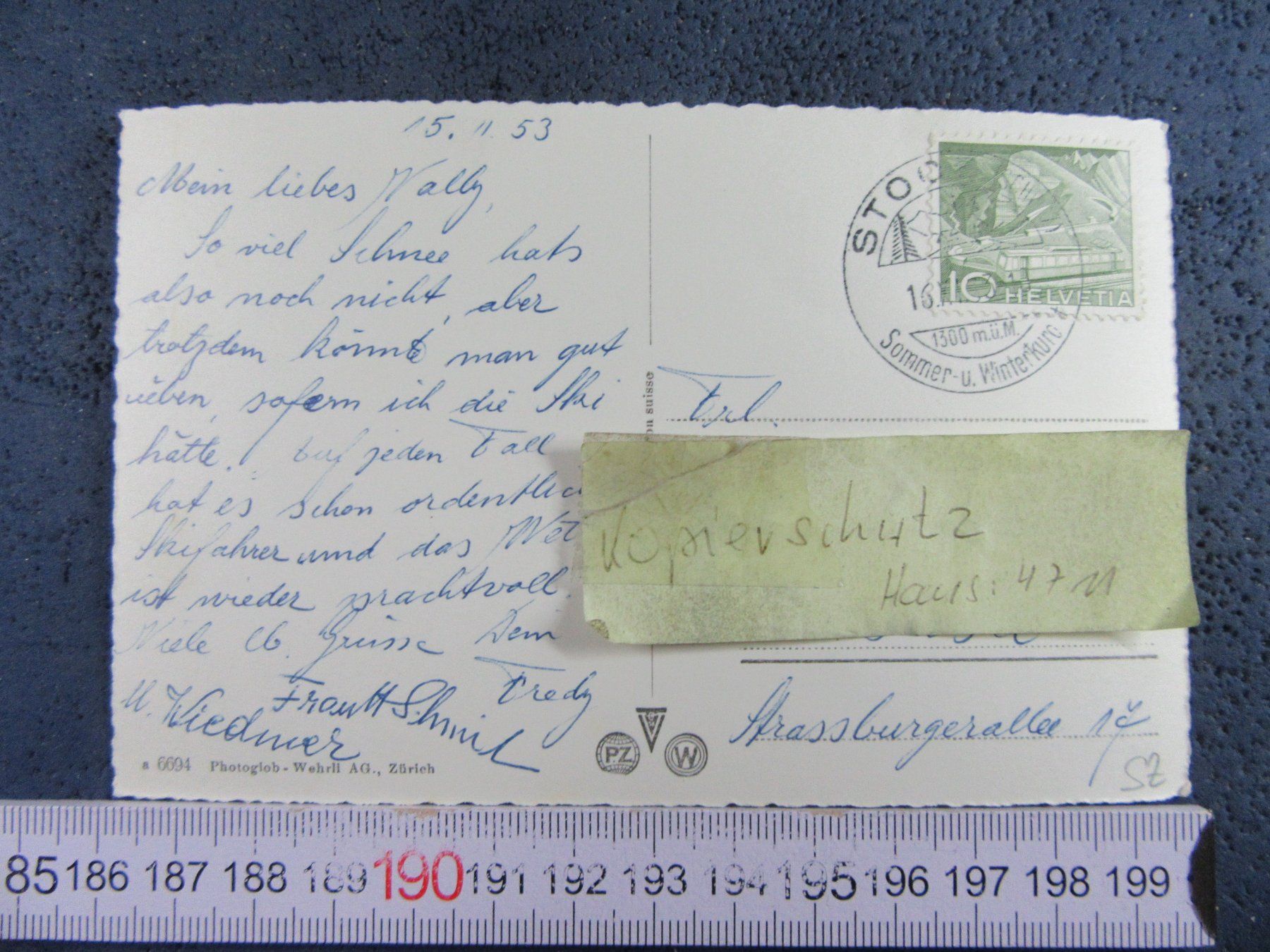 Ansichtskarten: STOOS  1953 KAPELLE IM SCHNEE – Gebraucht aus Ettingen von Hausi4711 1