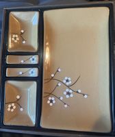 Sushi Set Tan Cherry Blossom Design