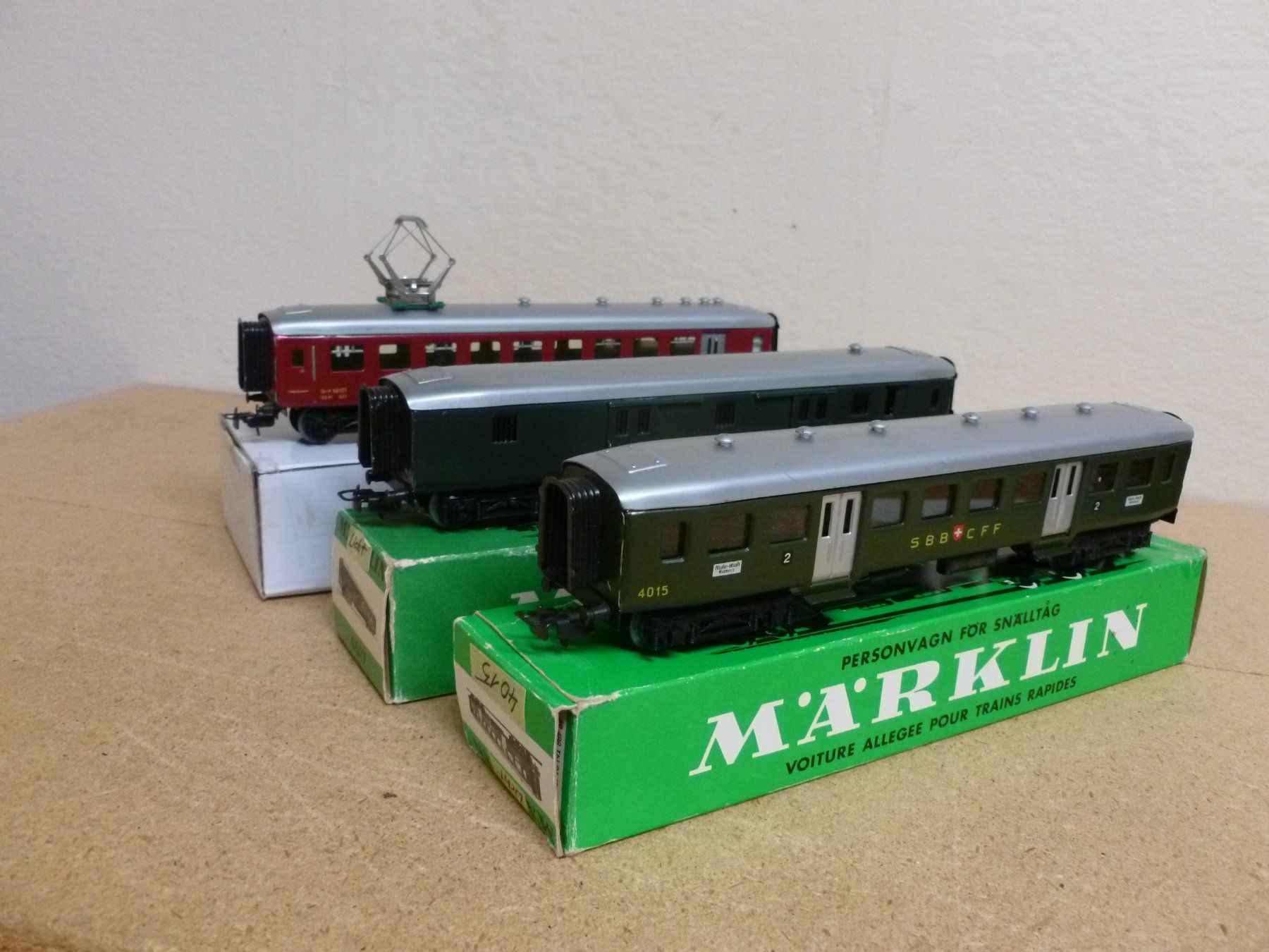 Märklin Modellini di ferrovie: Blechwagen mit Beleuchtung – Usato da Oberbipp venduto da Vifu