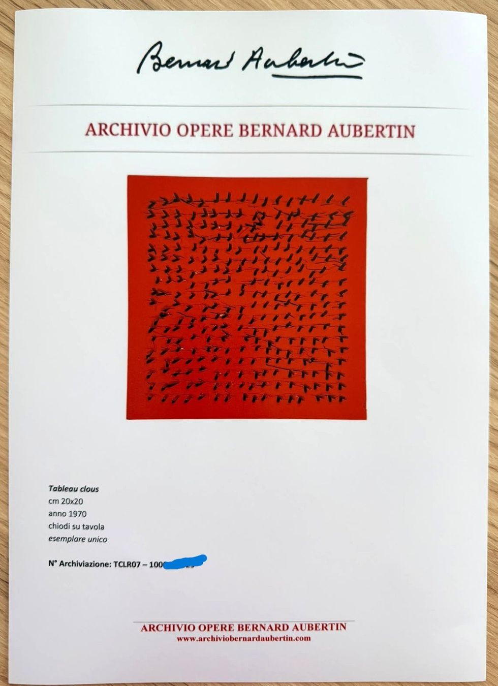 Gemälde: Bernard Aubertin - Tableau Clous - Archiviertes Einzelwerk – Gebraucht aus Ponte Tresa von 11GalleriaAlterEgo11 4
