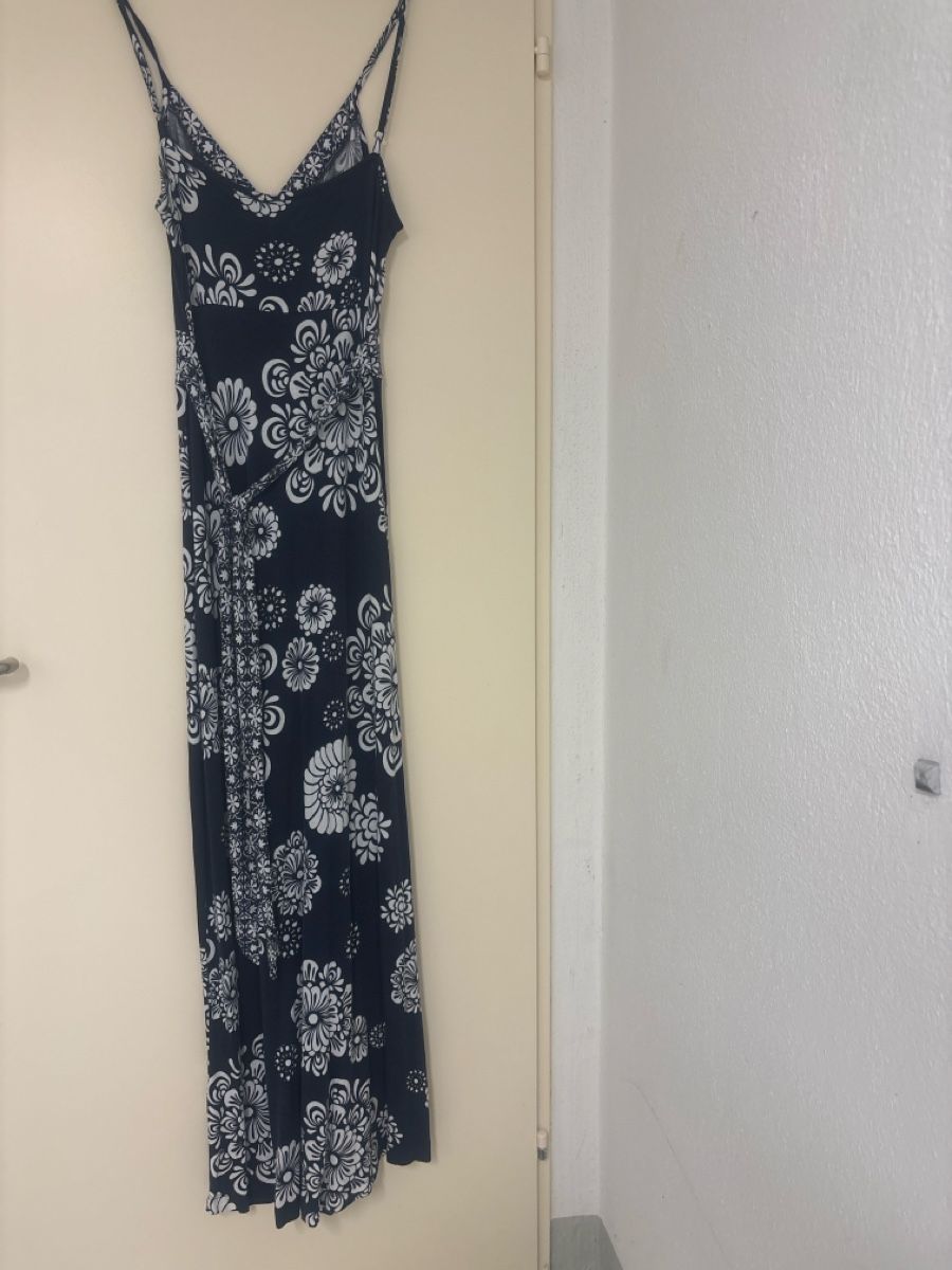 Vestiti: Maxikleid Blumenmuster Dunkelblau Weiss Grösse L – Usato da Wallisellen venduto da ASZT 3