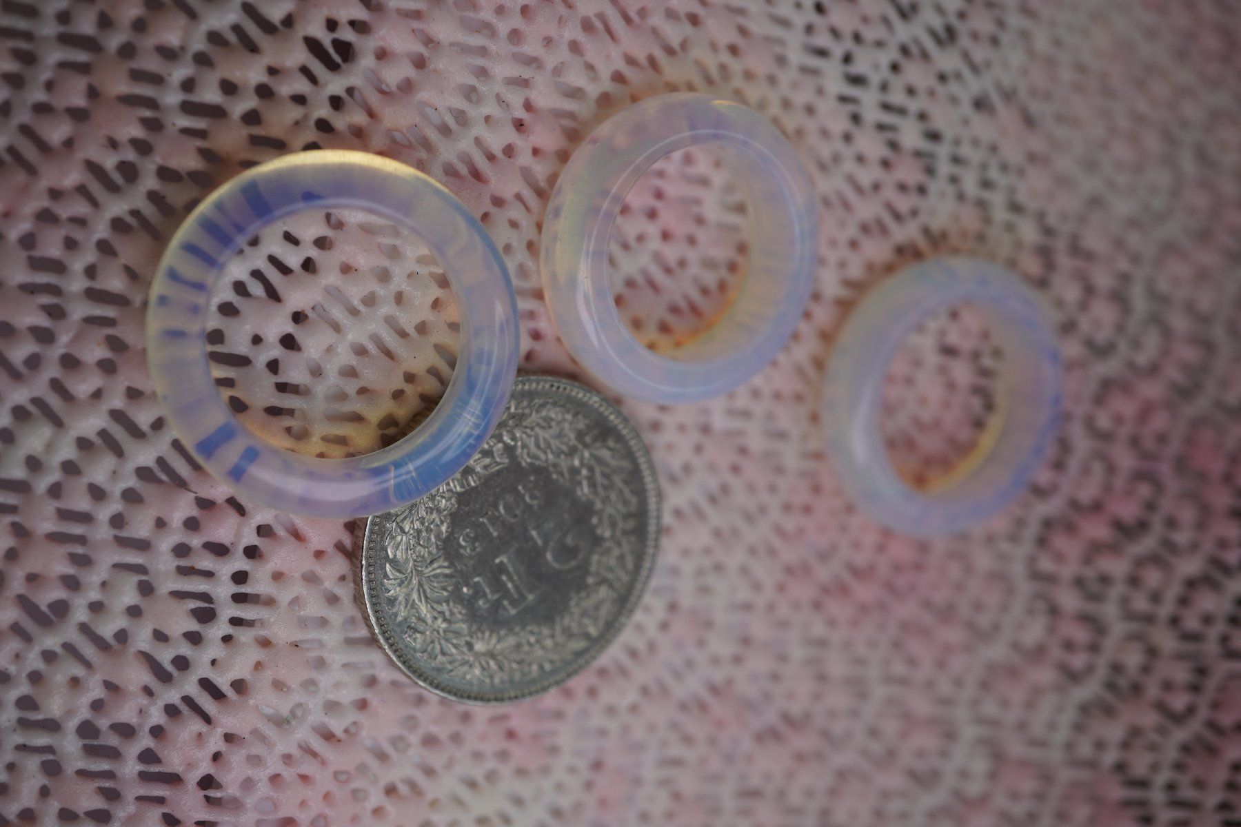 Anelli: *Opalit*      Glas Ringe  Gebot   Pro Stück – Nuovo e nell'imballaggio originale da Eschenbach venduto da Fengg 4