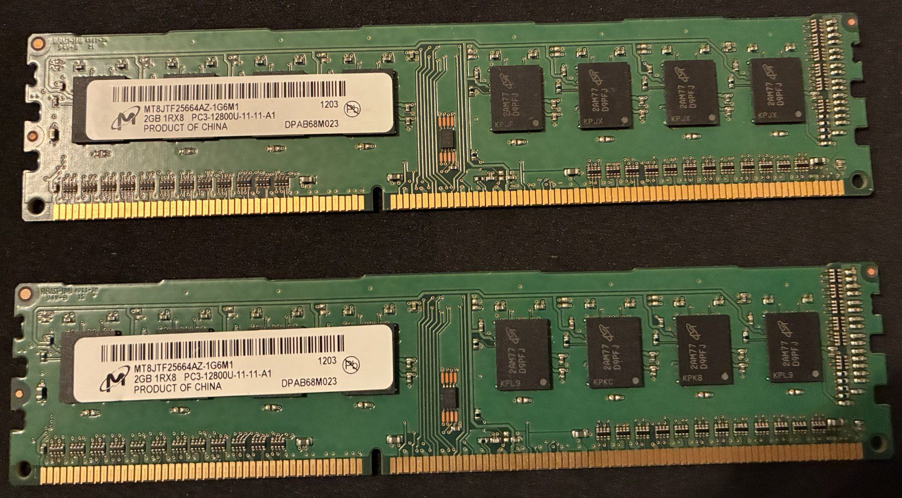 Mémoires / RAM: 2 x 2GB RAM Chips beide ab 1Fr. – D'occasion à Köniz par Habenix