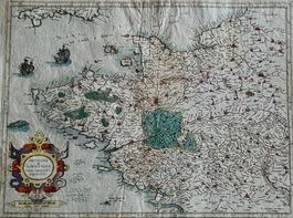 Carte "Bretagne Normandie" - Gérard Mercator -1585 /1623 -