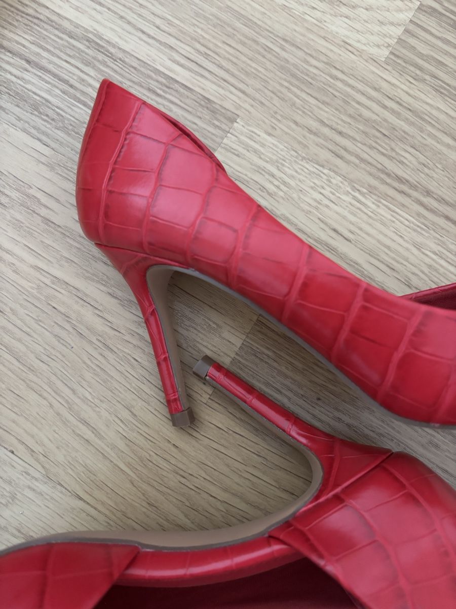 Na-kd Scarpe da donna: NA-KD Pumps rot Kroko-Optik Gr. 37,5  – Nuovo (secondo la descrizione) da Tann venduto da Dina.q 2