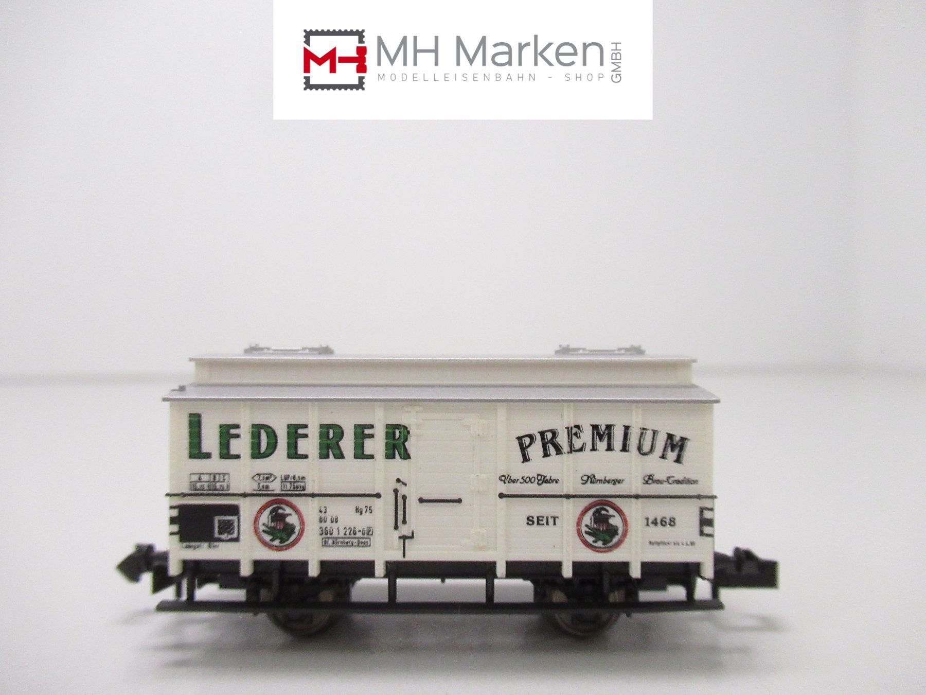 Trix Modellini di ferrovie: Minitrix 13604 ged. Güterwagen "Lederer" Deutsche Bahn N – Usato da Basel venduto da mhmarken