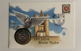 Münzbrief 150 Jahre Basler Taube  16.05.1995
