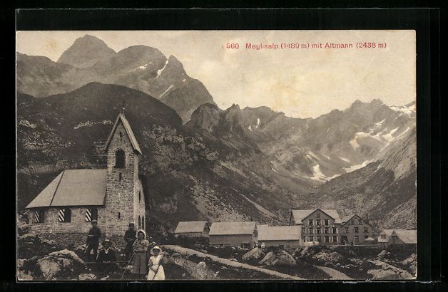 Cartoline postali: AK Appenzell, Meglisalp mit Altmann – Usato da Berlin venduto da bartko-reher