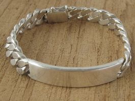 Vintage Armband Panzer Kette massiv Silber 925 / 20 cm