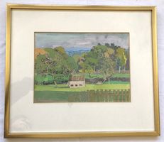 John Napper (1916-2001) - Gouache - "The Chicken House"