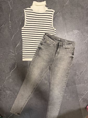 Damen Set Jeans und T-Shirt Gr.36/38